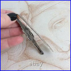 Ancien Grand Crochet de CHATELAINE Argent Massif XIXè Poinçon Minerve