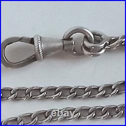 Ancien Grand Sautoir rope silver Collier Argent Massif Poinçons