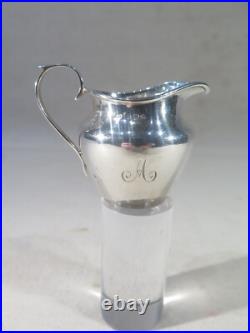 Ancien Joli Petit Pot A Lait Argent Massif Angleterre Poinconne Monogramme A