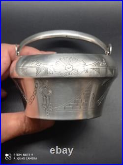 Ancien Pot, coupe, seau, coupelle, bol en argent massif RUSSE XIX, poinçonné