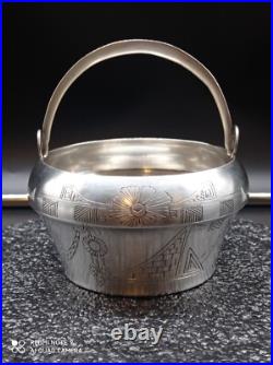 Ancien Pot, coupe, seau, coupelle, bol en argent massif RUSSE XIX, poinçonné