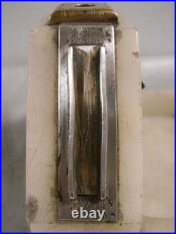 Ancien Pyrogène Marbre Argent Massif Vermeil Or Poinçon Tête Sanglier