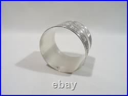 Ancien Rond De Serviette En Argent Massif Poincon Minerve Monogramme Therese