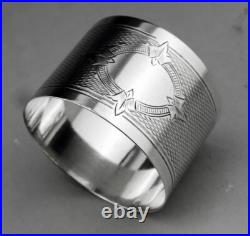 Ancien Rond de serviette en argent massif poinçon Minerve