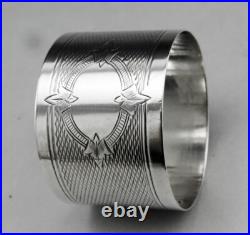 Ancien Rond de serviette en argent massif poinçon Minerve