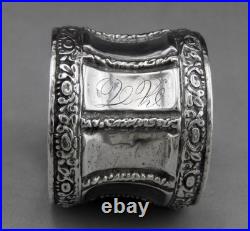 Ancien Rond de serviette en argent massif poinçon minerve époque fin 19ème