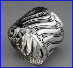 Ancien Rond de serviette en argent massif poinçon minerve époque fin 19ème