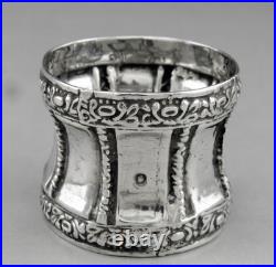 Ancien Rond de serviette en argent massif poinçon minerve époque fin 19ème