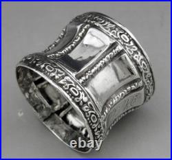 Ancien Rond de serviette en argent massif poinçon minerve époque fin 19ème