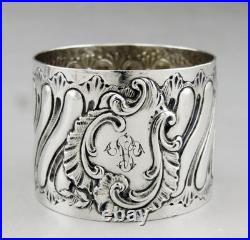 Ancien Rond de serviette en argent massif poinçon minerve époque fin 19ème