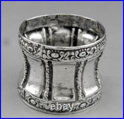 Ancien Rond de serviette en argent massif poinçon minerve époque fin 19ème