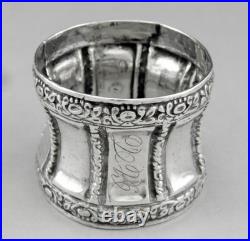 Ancien Rond de serviette en argent massif poinçon minerve époque fin 19ème