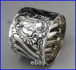 Ancien Rond de serviette en argent massif poinçon minerve époque fin 19ème