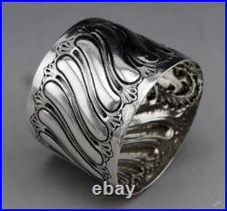 Ancien Rond de serviette en argent massif poinçon minerve époque fin 19ème