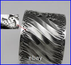 Ancien Rond de serviette en argent massif poinçon minerve fin 19ème 37.8Grs