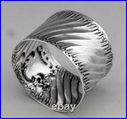 Ancien Rond de serviette en argent massif poinçon minerve fin 19ème 37.8Grs