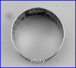 Ancien Rond de serviette en argent massif poinçon minerve fin 19ème 37.8Grs