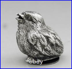 Ancien Salieres Et Poivrieen forme oiseau en argent massif poinçon espagnole