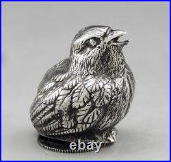 Ancien Salieres Et Poivrieen forme oiseau en argent massif poinçon espagnole