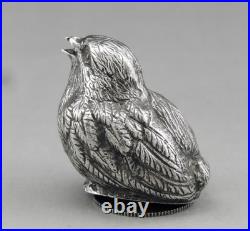 Ancien Salieres Et Poivrieen forme oiseau en argent massif poinçon espagnole