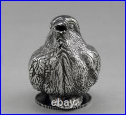 Ancien Salieres Et Poivrieen forme oiseau en argent massif poinçon espagnole