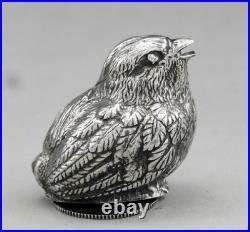 Ancien Salieres Et Poivrieen forme oiseau en argent massif poinçon espagnole