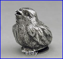 Ancien Salieres Et Poivrieen forme oiseau en argent massif poinçon espagnole