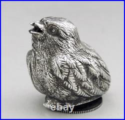 Ancien Salieres Et Poivrieen forme oiseau en argent massif poinçon espagnole