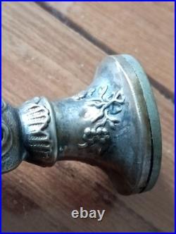 Ancien Sceau en argent massif Poinçon tête de minerve XIXÈME Monogramme AD