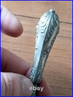 Ancien Sceau en argent massif Poinçon tête de minerve XIXÈME Monogramme AD
