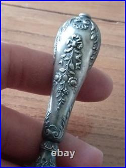 Ancien Sceau en argent massif Poinçon tête de minerve XIXÈME Monogramme AD