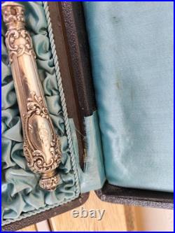 Ancien Service A Mignardises Hors D'oeuvres Argent Massif Poinçon Minerve Silver