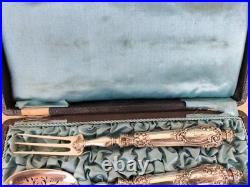 Ancien Service A Mignardises Hors D'oeuvres Argent Massif Poinçon Minerve Silver