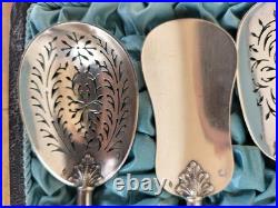 Ancien Service A Mignardises Hors D'oeuvres Argent Massif Poinçon Minerve Silver