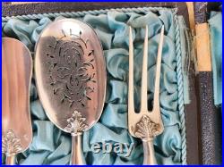 Ancien Service A Mignardises Hors D'oeuvres Argent Massif Poinçon Minerve Silver