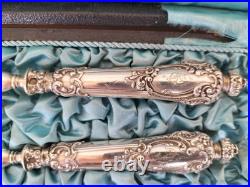 Ancien Service A Mignardises Hors D'oeuvres Argent Massif Poinçon Minerve Silver