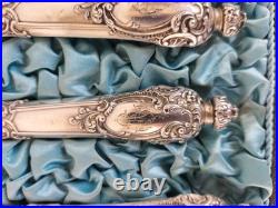 Ancien Service A Mignardises Hors D'oeuvres Argent Massif Poinçon Minerve Silver