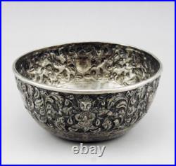 Ancien bol chinois en argent massif poinçonné chine pour commande thailande