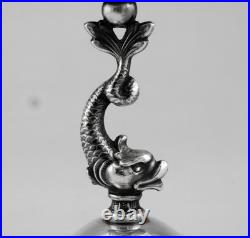 Ancien bougeoir en argent massif poinçon Espagne poids 89.3 Grs