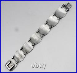 Ancien bracelet avec blasons du Pays Basque en argent massif poinçon sanglier