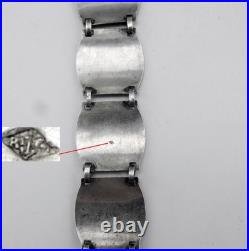 Ancien bracelet avec blasons du Pays Basque en argent massif poinçon sanglier