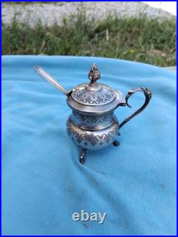 Ancien moutardier en argent poinçon minerve 1 poids 55 g fin 19ème