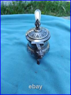 Ancien moutardier en argent poinçon minerve 1 poids 55 g fin 19ème