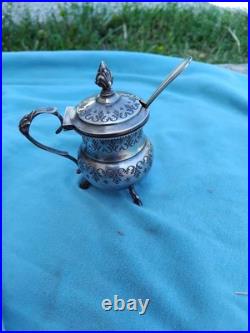 Ancien moutardier en argent poinçon minerve 1 poids 55 g fin 19ème