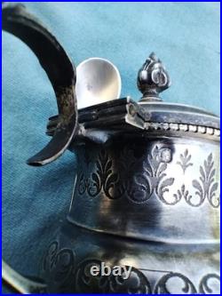 Ancien moutardier en argent poinçon minerve 1 poids 55 g fin 19ème