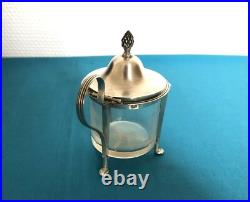 Ancien moutardier tripode en argent massif poinçon 1er coq cristal no Minerve