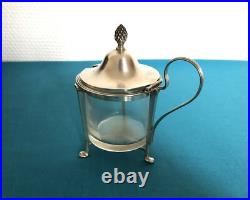 Ancien moutardier tripode en argent massif poinçon 1er coq cristal no Minerve