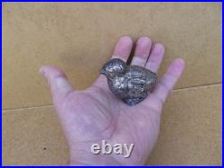 Ancien petit oiseau Poussin argent massif poinçon minerve salière ou poivrière 2