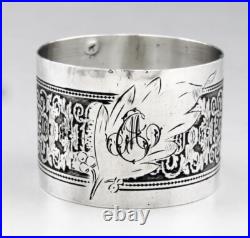 Ancien rond de serviette en argent massif poinçon minerve 1er titre 19ème