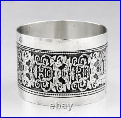 Ancien rond de serviette en argent massif poinçon minerve 1er titre 19ème